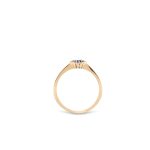 Inel damă, din aur galben cu zirconii albastre și albe  I0161 - imagine 2