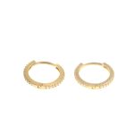 Cercei rotunzi din aur galben de 14k, cu zirconii albe C470 - imagine 3