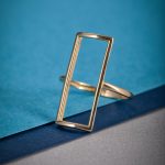 Inel minimalist din aur 14k I0226