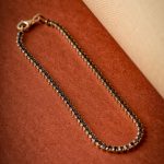 Brățară din aur galben cu cristale negre B354