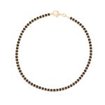 Brățară din aur galben cu cristale negre B354 - imagine 2