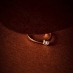 Inel solitaire din aur galben cu diamant 0.14 ct  I0220