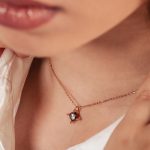 Set aur rose lănțișor cu pandantiv și cercei S96 - imagine 3