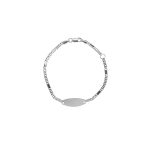 Brățară din aur alb cu plăcuță lată B363 - imagine 3