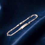 Brățară din aur alb cu plăcuță îngustă B364