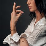 Brățară din aur cu inimioare B367 - imagine 2