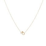 Set din aur galben lănțișor cu pandantiv și cercei inimioare S115 - imagine 4