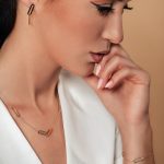 Set din aur: colier si cercei  S97 - imagine 2