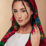 Cercei lungi din aur cu lanț și tijă ondulată C609 - imagine 2