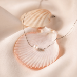 Lănțișor din aur alb cu perlă L0237