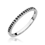 Inel Aur 14k cu Diamant Negru 0.09 ct - imagine 5