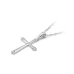 Pandantiv Cruce Aur 14K cu Diamante 0.02 ct - imagine 10