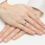 Inel Aur 14K W0177 Diamant Negru 0.12ct - imagine 12