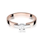 Inel Aur 14K W0241 Diamant Cultivat 0.20ct - imagine 6
