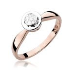 Inel Aur 14K W0294 Diamant Cultivat 0.20ct - imagine 5