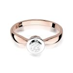 Inel Aur 14K W0294 Diamant Cultivat 0.20ct - imagine 6