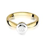 Inel Aur 14K W0294 Diamant Cultivat 0.20ct - imagine 2