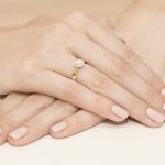 Inel Aur 14K W0294 Diamant Cultivat 0.20ct - imagine 4