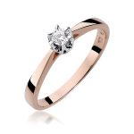 Inel Aur 14K W295 Diamant Crescut în Laborator 0.15ct - imagine 5
