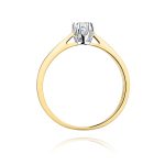 Inel Aur 14K W295 Diamant Crescut în Laborator 0.15ct - imagine 3