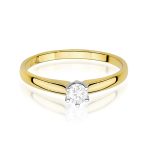 Inel Aur 14K cu Diamant de Laborator 0.20 ct - imagine 2