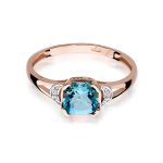 Inel Aur 14K cu Topaz 1.10 ct - imagine 9