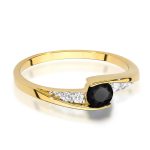 Inel Aur 14K W0618 Diamant Negru 0.30ct - imagine 2