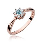 Inel Aur 14K W072 Topaz 0.15ct - imagine 5