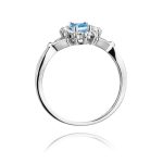 Inel Aur 14K cu Topaz Albastru 0.50 ct si Diamante Naturale 0.12 ct - imagine 7