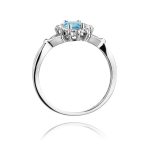 Inel Aur 14K cu Topaz Albastru 0.90 ct si Diamante Naturale 0.12 ct - imagine 7