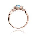 Inel Aur 14K cu Topaz Albastru 0.50 ct si Diamante Naturale 0.12 ct - imagine 11