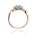 Inel Aur 14K cu Topaz Albastru 0.90 ct si Diamante Naturale 0.12 ct - imagine 11