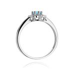 Inel Aur 14K cu Topaz Albastru 0.50 ct si Diamante Naturale 0.06 ct - imagine 7