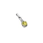 Pandantiv Aur 14K Z0040 Peridot 1.00ct Diamant 0.005ct - imagine 6