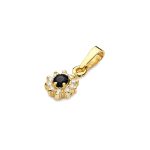 Pandantiv Aur 14K Z0185 Diamant Negru 0.12ct - imagine 2