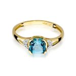 Inel Aur 14K cu Topaz 1.10 ct - imagine 2