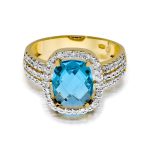 Inel Aur 14k cu Topaz 3.00 ct - imagine 2