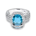 Inel Aur 14k cu Topaz 3.00 ct - imagine 6