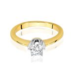 Inel Aur 14K cu Diamant Natural 0.50 ct - imagine 2
