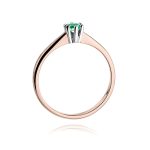 Inel Aur 14K cu Smarald 0.30 ct - imagine 7