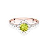 Inel Aur 14K cu Peridot 0.60 ct si Diamante Naturale 0.13 ct - imagine 10