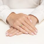 Inel Aur 14K cu Peridot 0.60 ct si Diamante Naturale 0.13 ct - imagine 12