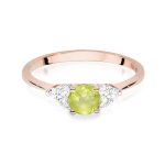 Inel Aur 14K cu Peridot 0.60 ct si Diamante 0.18 ct - imagine 9