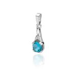 Pandantiv Aur 14K cu Topaz 1.10 ct si Diamant 0.005 ct - imagine 5