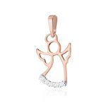 Pandantiv Ingeras Aur 14K cu Diamante 0.07 ct - imagine 2