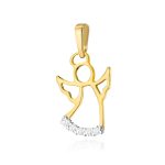 Pandantiv Ingeras Aur 14K cu Diamante 0.07 ct