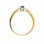 Inel Aur 14K cu Smarald 0.15 ct - imagine 3