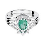 Inel Aur 14K cu Smarald 0.80 ct si Diamante 0.30 ct - imagine 6