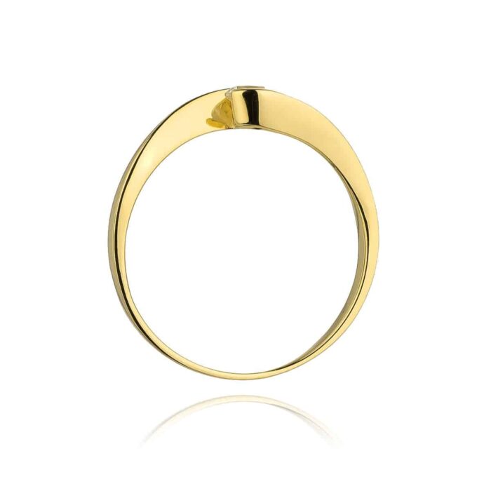 Inel Aur 14K cu Diamant 0.13 ct - Imagine 3