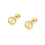 Cercei Aur 14K cu Diamante 0.01 ct - Imagine 2